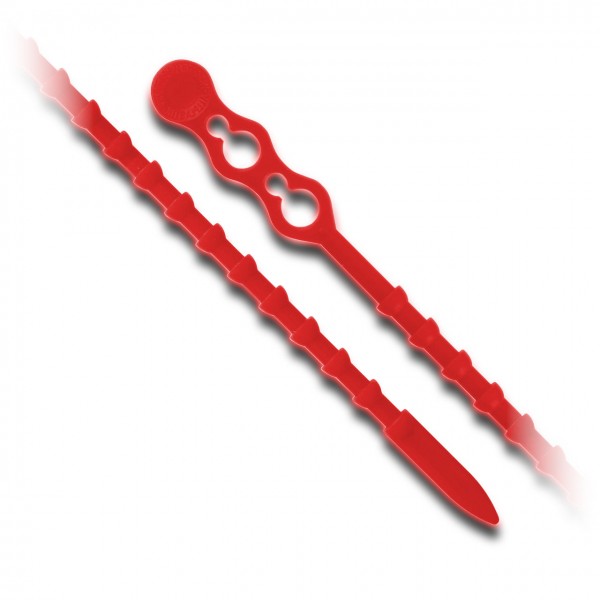 100er Pack - Blitzbinder rot mit 180 mm Länge und 3,5 mm Breite